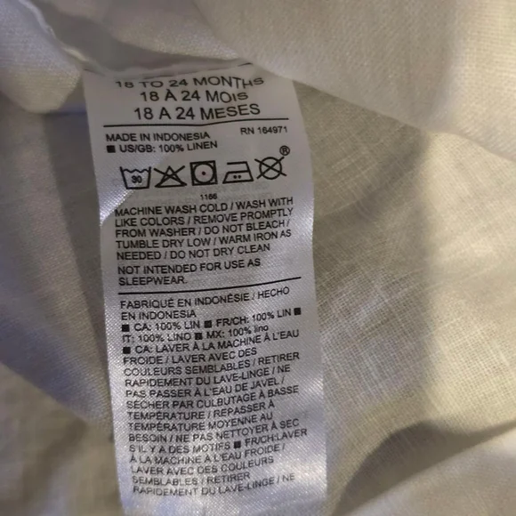 Kids Janie and Jack Button-Up Shirt White Size 18-24 Months, 1 pallet dust mark - Picture 6 of 6